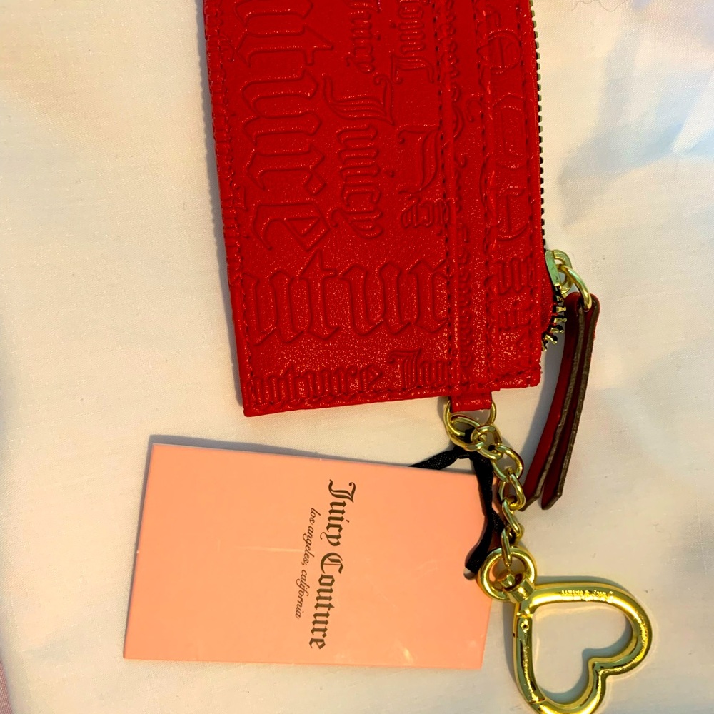 Juicy Couture red mini card holder. Wallet